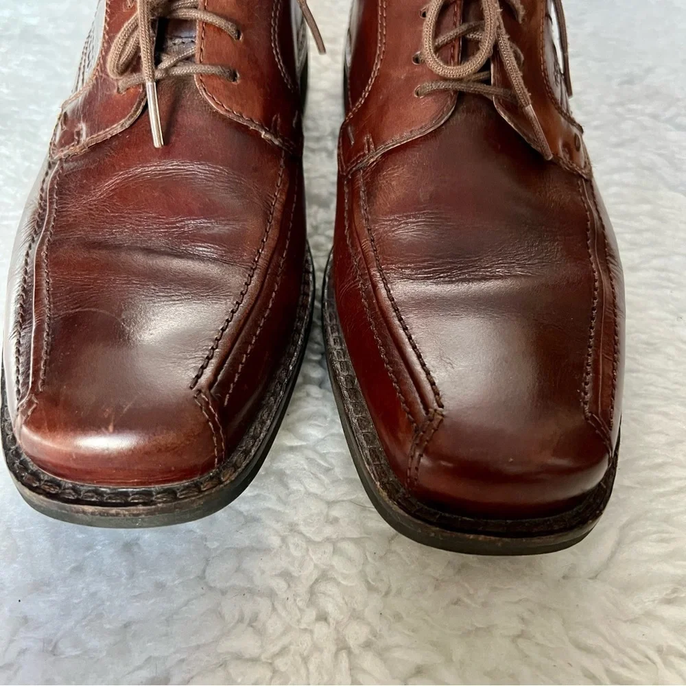 Ecco Brown Leather Oxford Men’s Comfort Shoes size 43 US 10